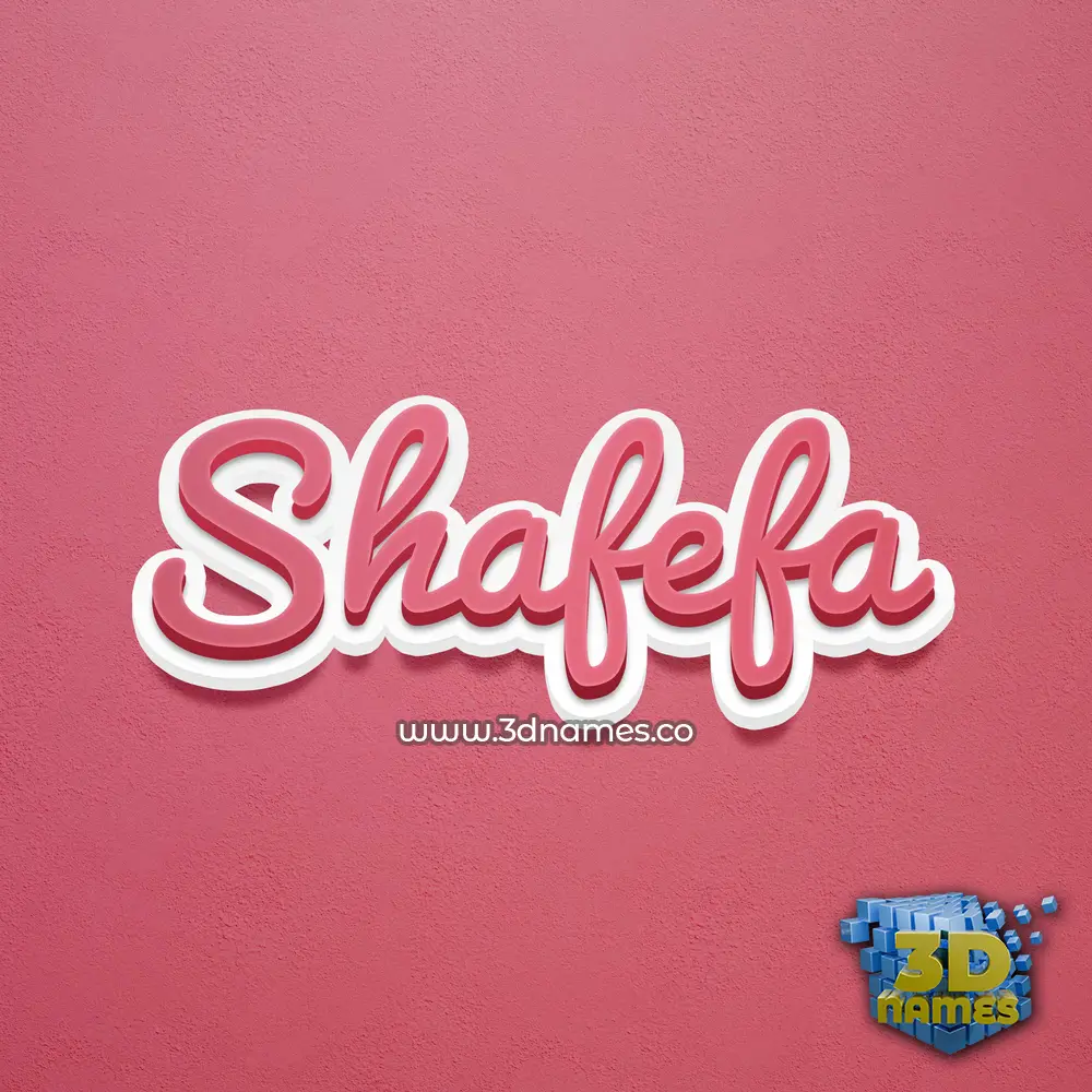 shafefa in Red Scribble style - 3D name wallpaper shafefa in Red Scribble style - 3D name wallpaper