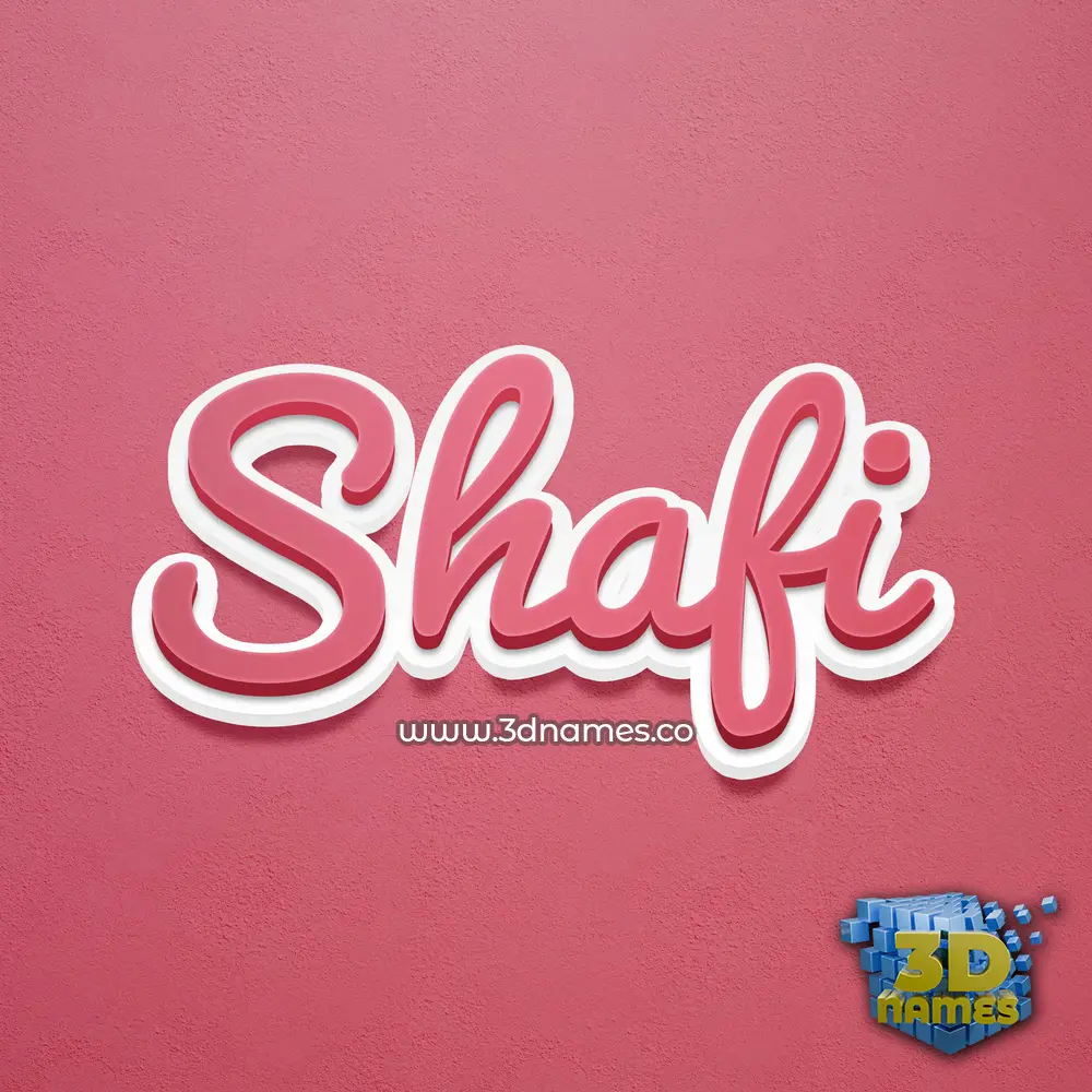 shafi in Red Scribble style - 3D name wallpaper shafi in Red Scribble style - 3D name wallpaper