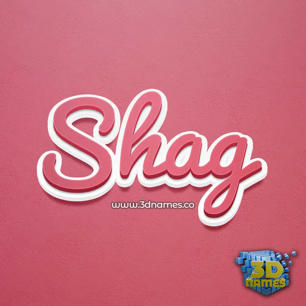 shag in Red Scribble style - 3D name wallpaper shag in Red Scribble style - 3D name wallpaper