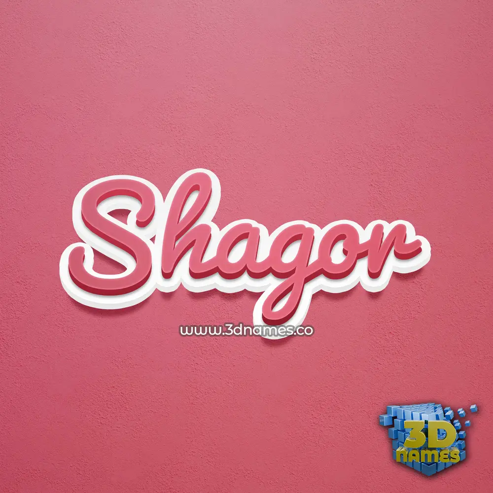shagor in Red Scribble style - 3D name wallpaper shagor in Red Scribble style - 3D name wallpaper