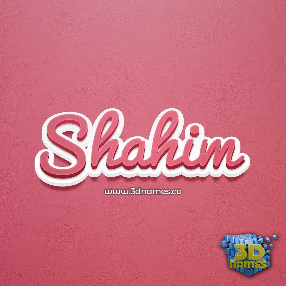 shahim in Red Scribble style - 3D name wallpaper shahim in Red Scribble style - 3D name wallpaper