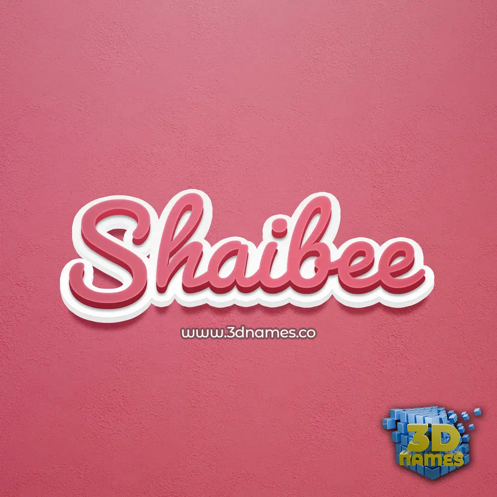 shaibee in Red Scribble style - 3D name wallpaper