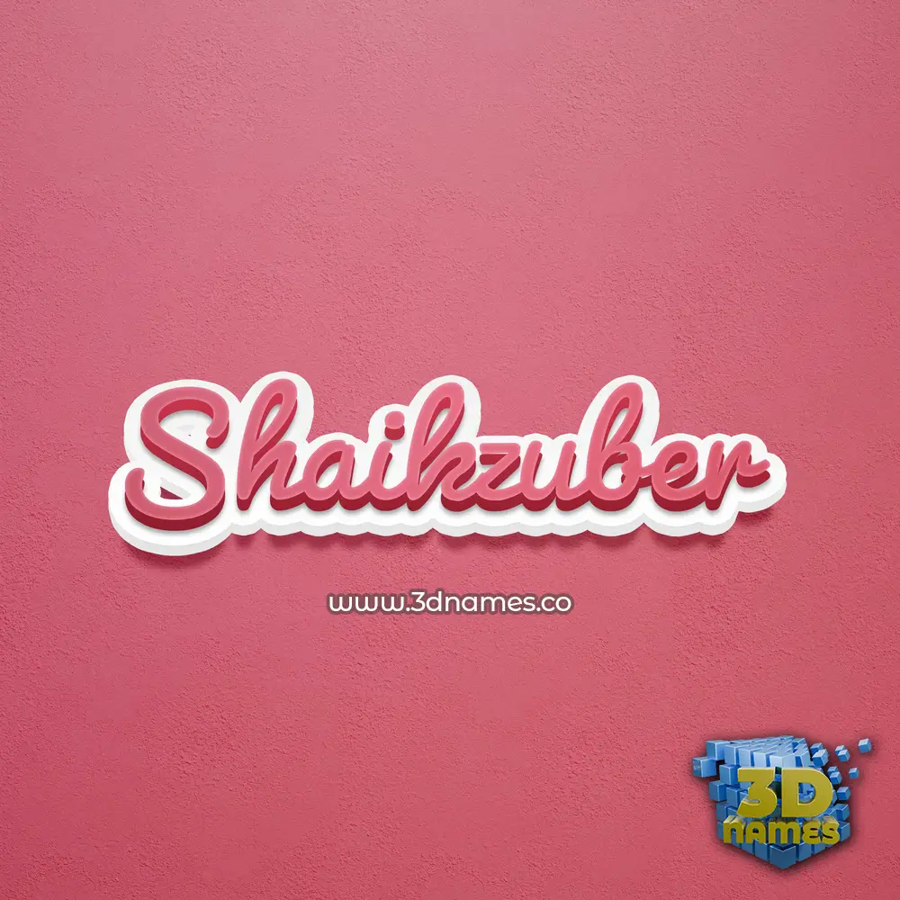 shaikzuber in Red Scribble style - 3D name wallpaper shaikzuber in Red Scribble style - 3D name wallpaper