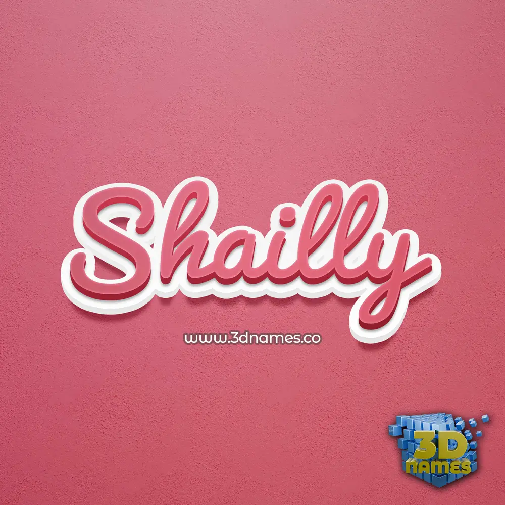 shailly in Red Scribble style - 3D name wallpaper