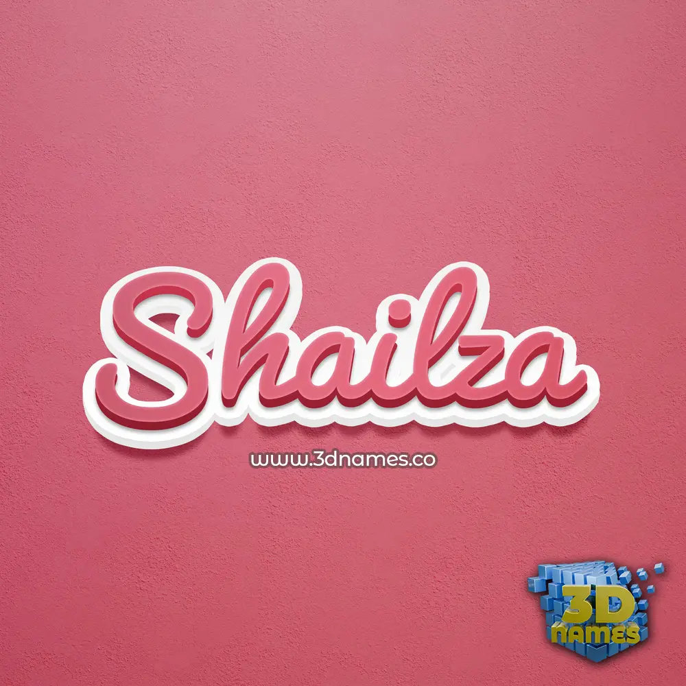 shailza in Red Scribble style - 3D name wallpaper