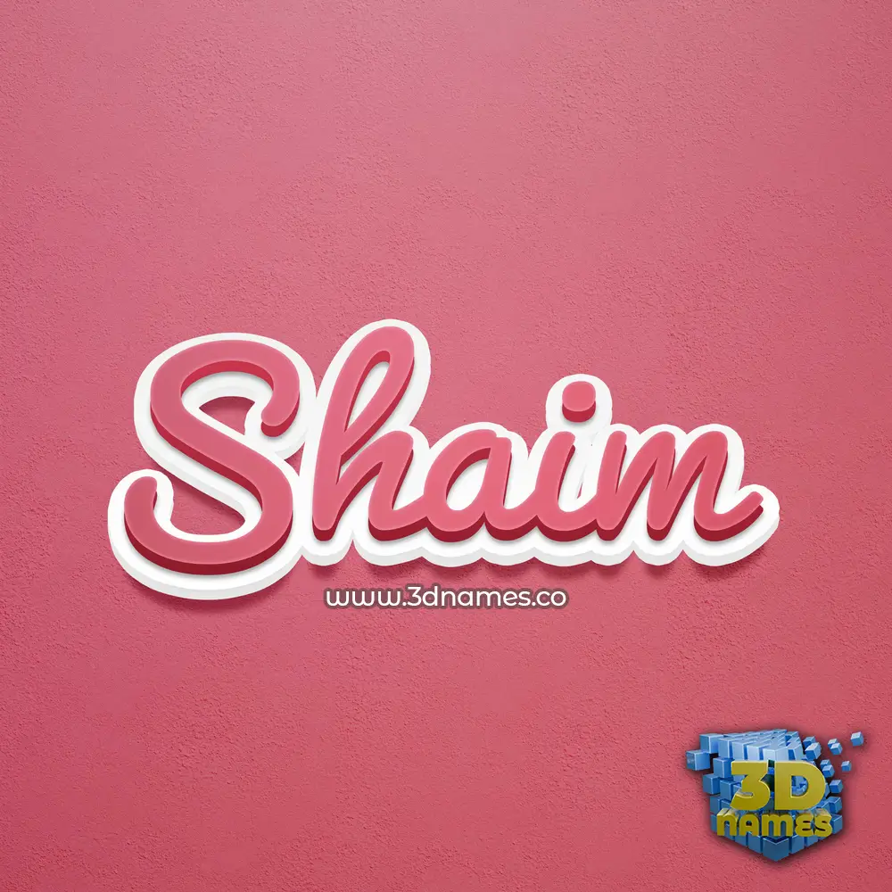shaim in Red Scribble style - 3D name wallpaper shaim in Red Scribble style - 3D name wallpaper