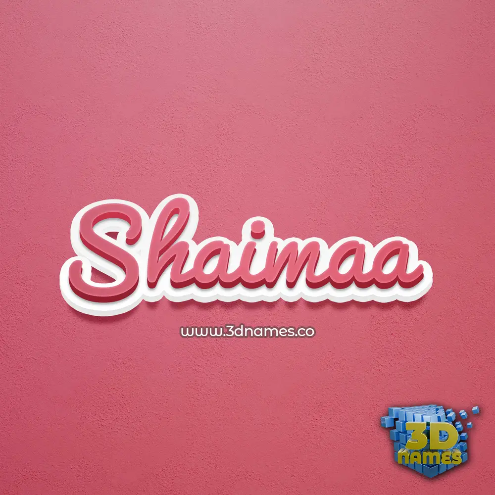 shaimaa in Red Scribble style - 3D name wallpaper
