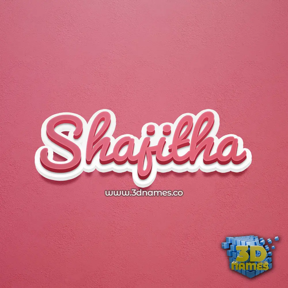 shajitha in Red Scribble style - 3D name wallpaper