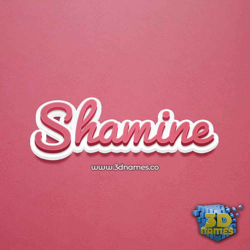shamine in Red Scribble style - 3D name wallpaper shamine in Red Scribble style - 3D name wallpaper