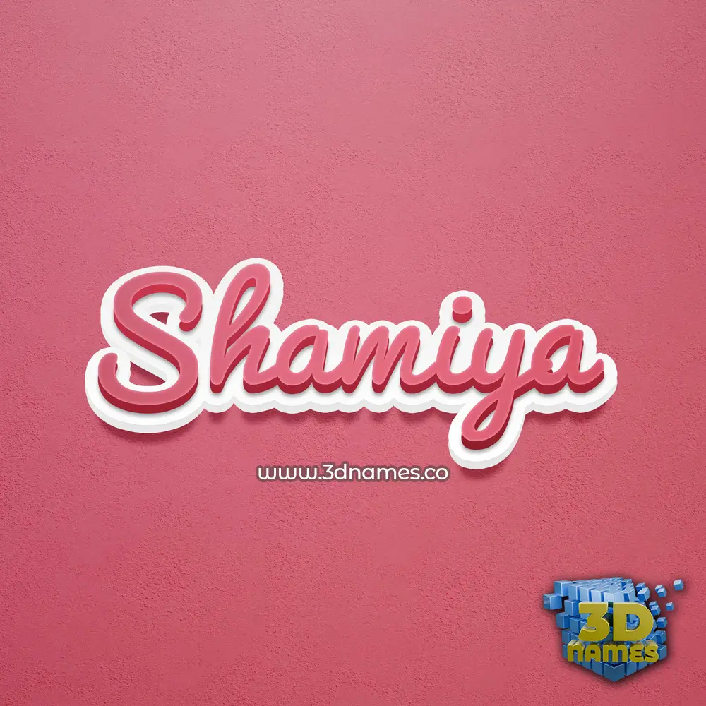 shamiya in Red Scribble style - 3D name wallpaper