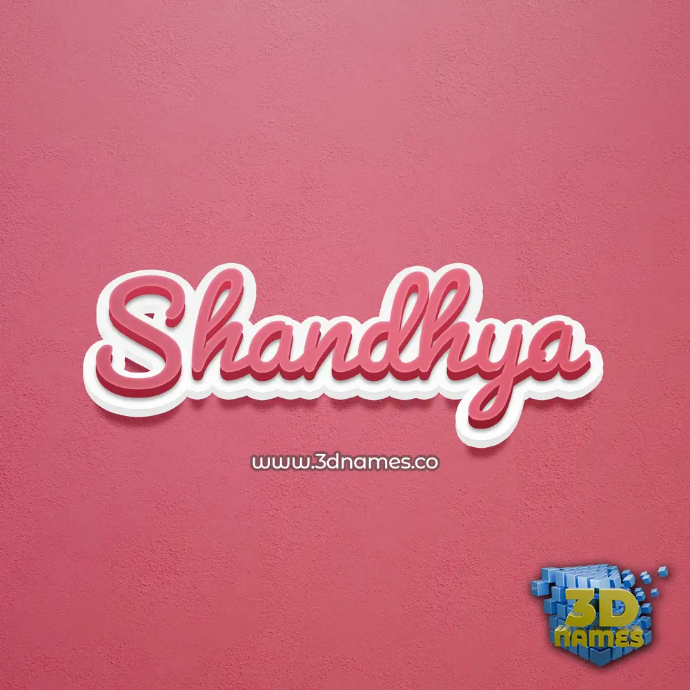 shandhya in Red Scribble style - 3D name wallpaper