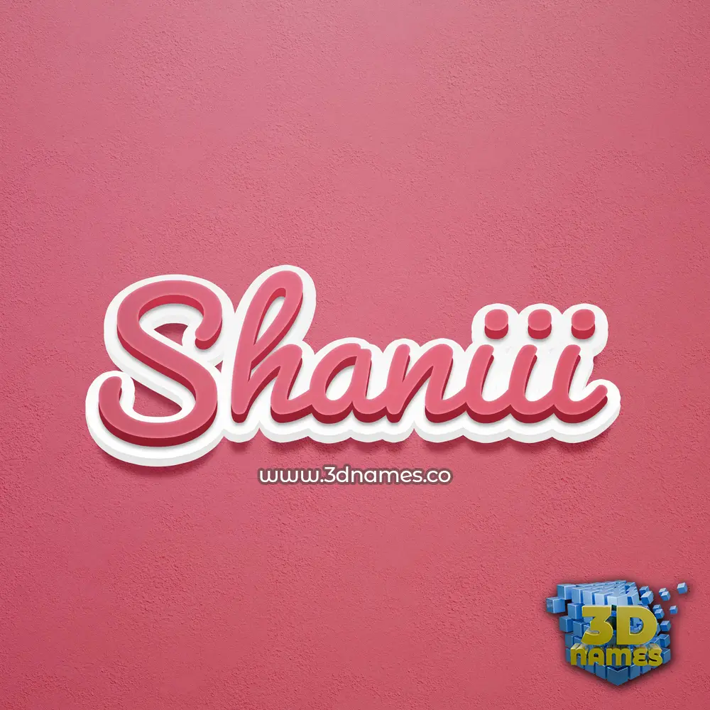 shaniii in Red Scribble style - 3D name wallpaper shaniii in Red Scribble style - 3D name wallpaper
