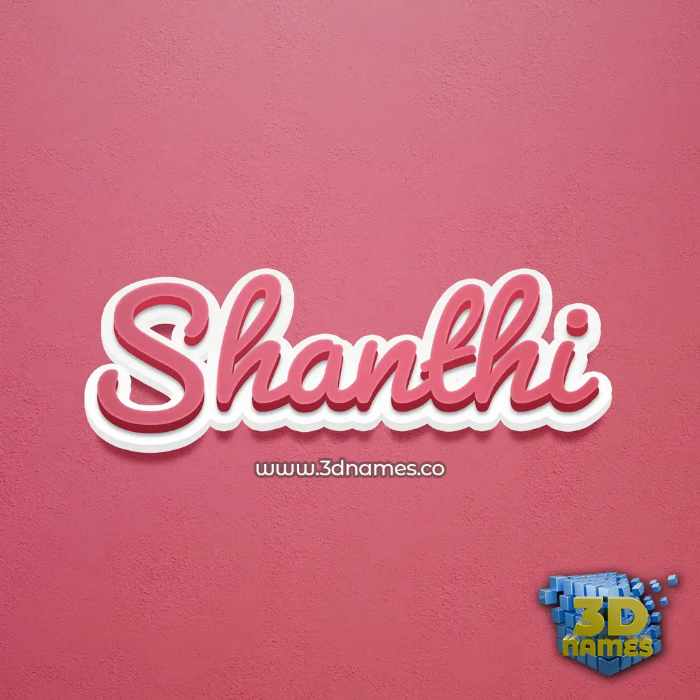 shanthi in Red Scribble style - 3D name wallpaper shanthi in Red Scribble style - 3D name wallpaper