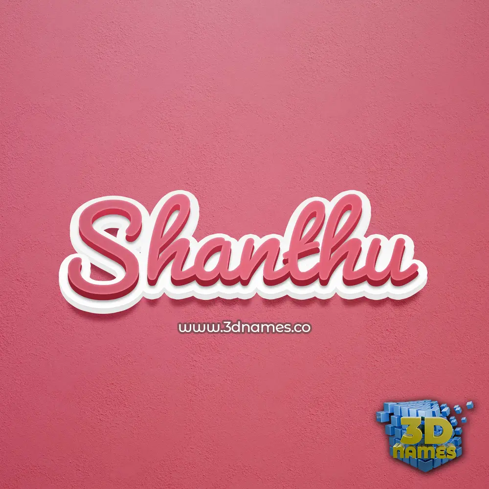 shanthu in Red Scribble style - 3D name wallpaper shanthu in Red Scribble style - 3D name wallpaper