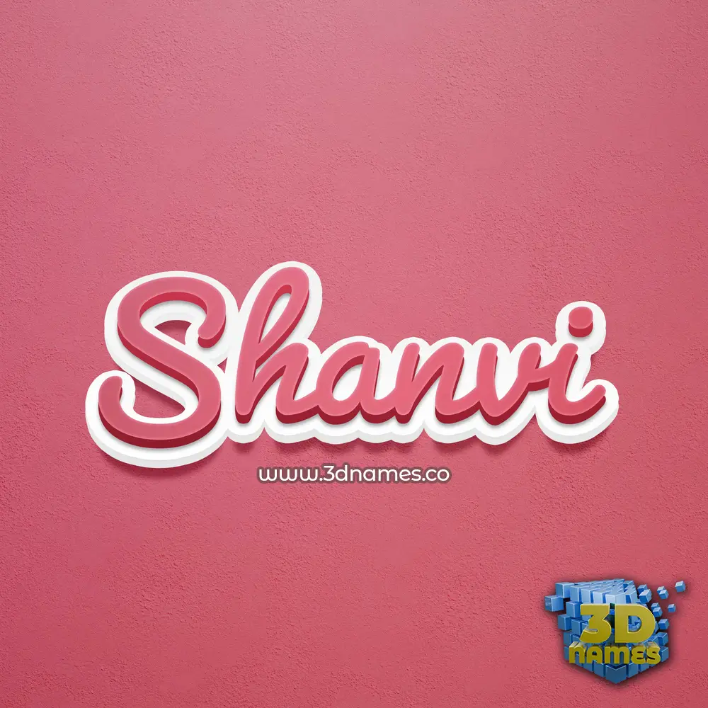 shanvi in Red Scribble style - 3D name wallpaper
