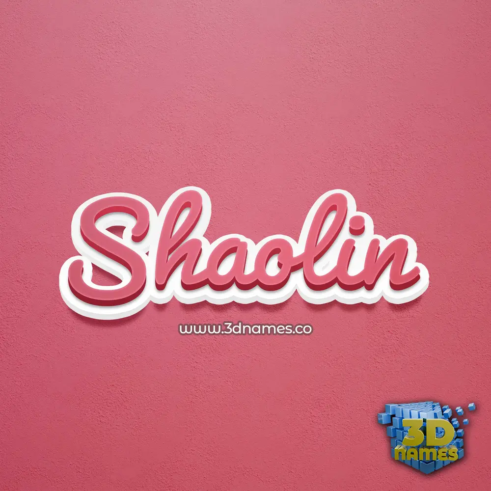 shaolin in Red Scribble style - 3D name wallpaper shaolin in Red Scribble style - 3D name wallpaper