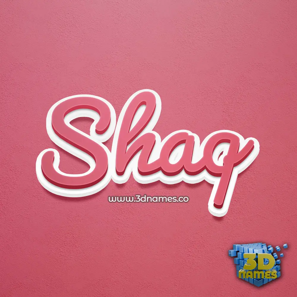 shaq in Red Scribble style - 3D name wallpaper shaq in Red Scribble style - 3D name wallpaper