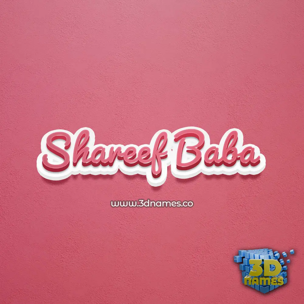 shareef baba in Red Scribble style - 3D name wallpaper shareef baba in Red Scribble style - 3D name wallpaper