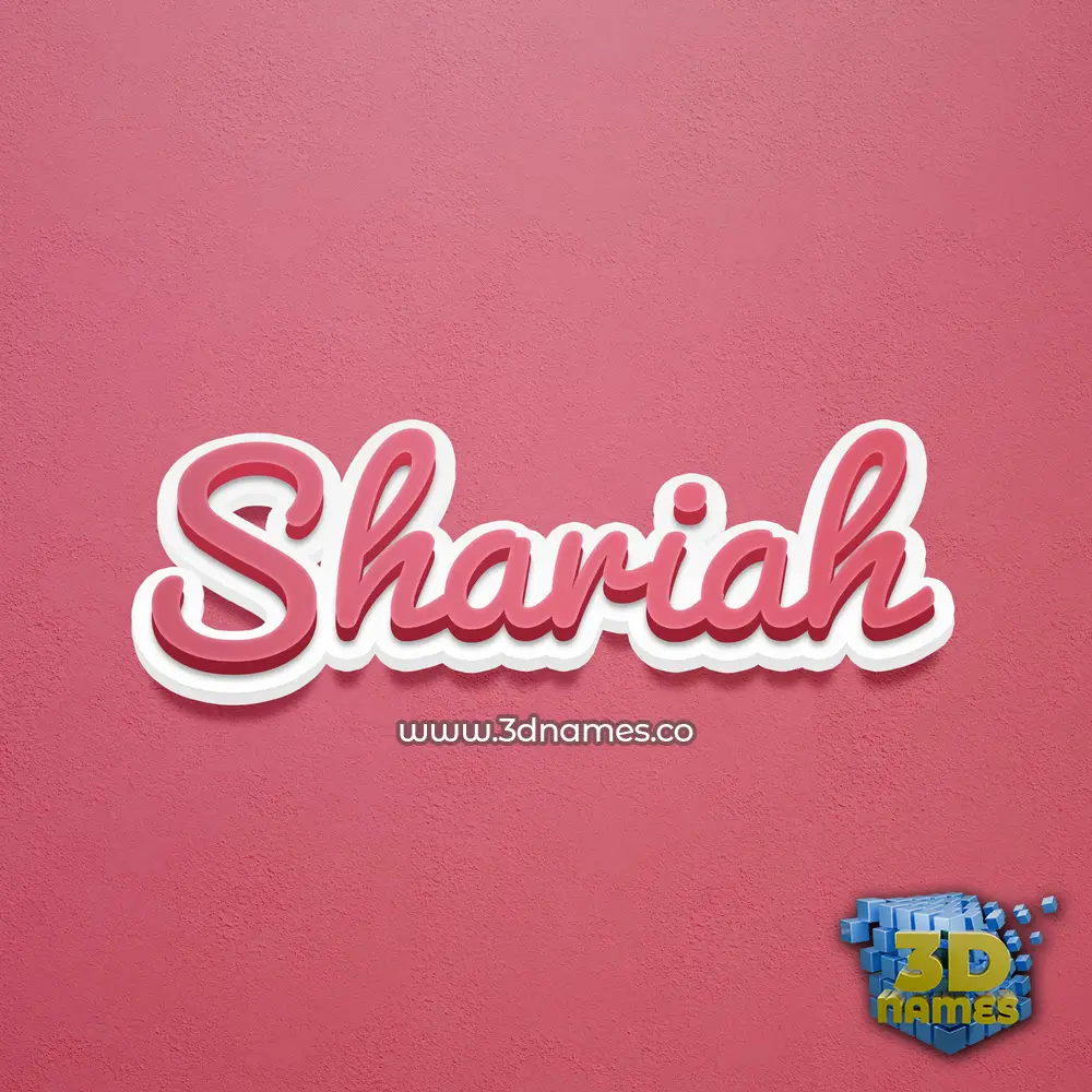 shariah in Red Scribble style - 3D name wallpaper shariah in Red Scribble style - 3D name wallpaper