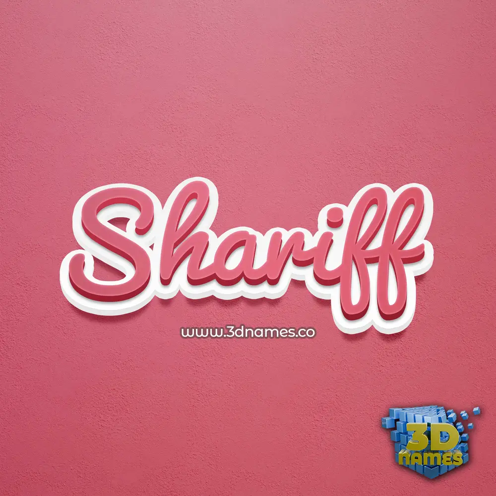 shariff in Red Scribble style - 3D name wallpaper shariff in Red Scribble style - 3D name wallpaper