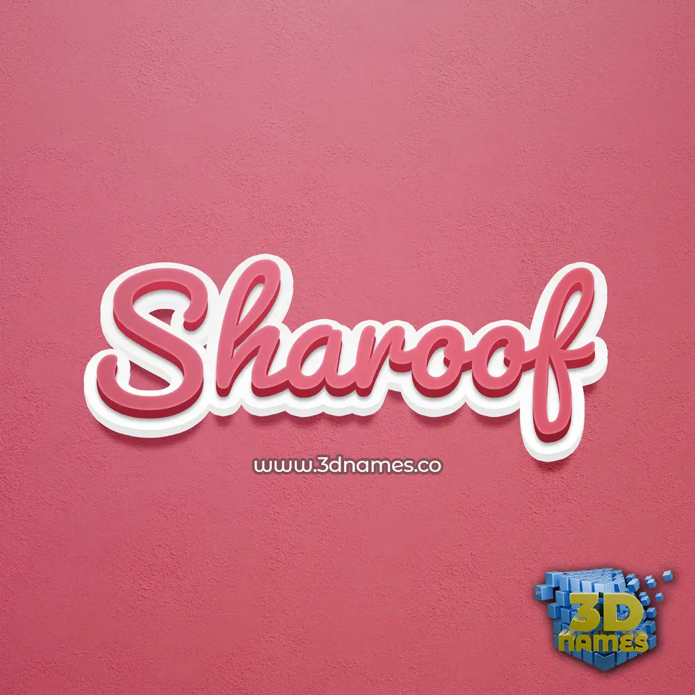 sharoof in Red Scribble style - 3D name wallpaper sharoof in Red Scribble style - 3D name wallpaper