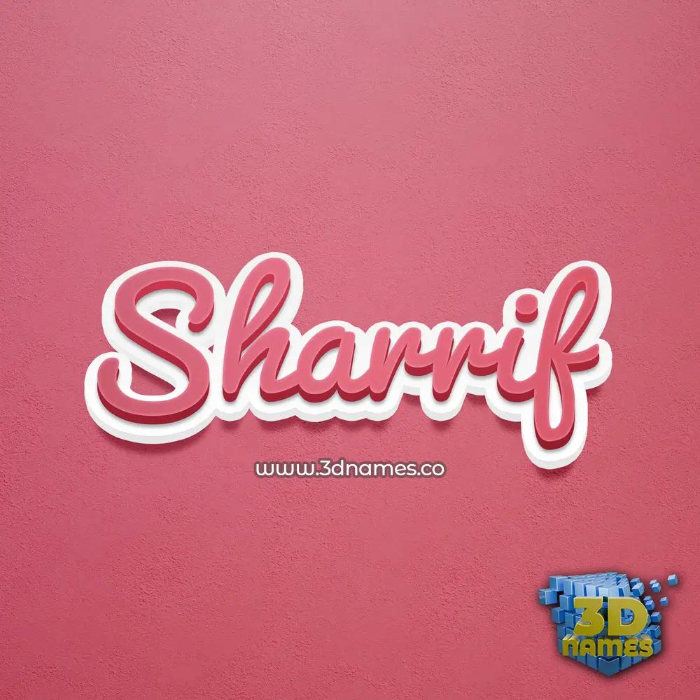 sharrif in Red Scribble style - 3D name wallpaper sharrif in Red Scribble style - 3D name wallpaper