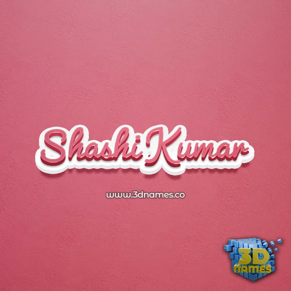 shashi kumar in Red Scribble style - 3D name wallpaper