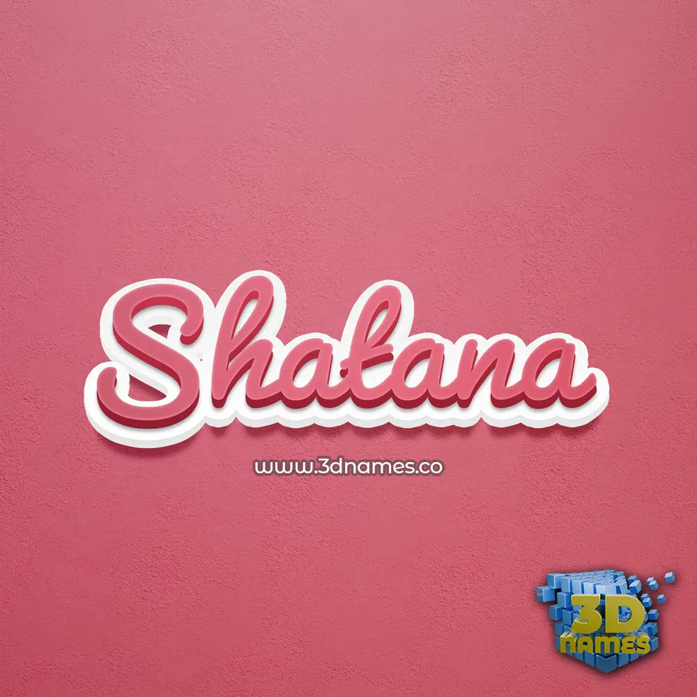 shatana in Red Scribble style - 3D name wallpaper