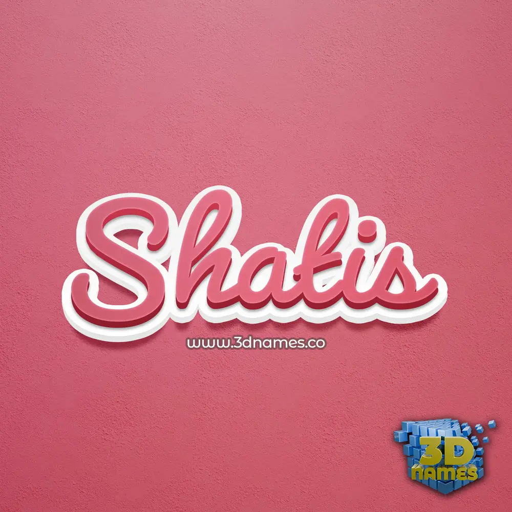 shatis in Red Scribble style - 3D name wallpaper shatis in Red Scribble style - 3D name wallpaper