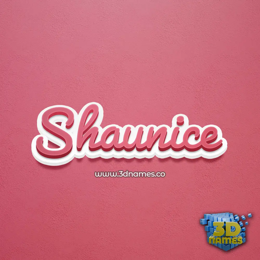 shaunice in Red Scribble style - 3D name wallpaper