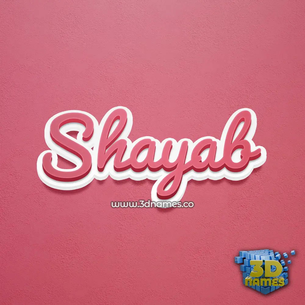 shayab in Red Scribble style - 3D name wallpaper shayab in Red Scribble style - 3D name wallpaper