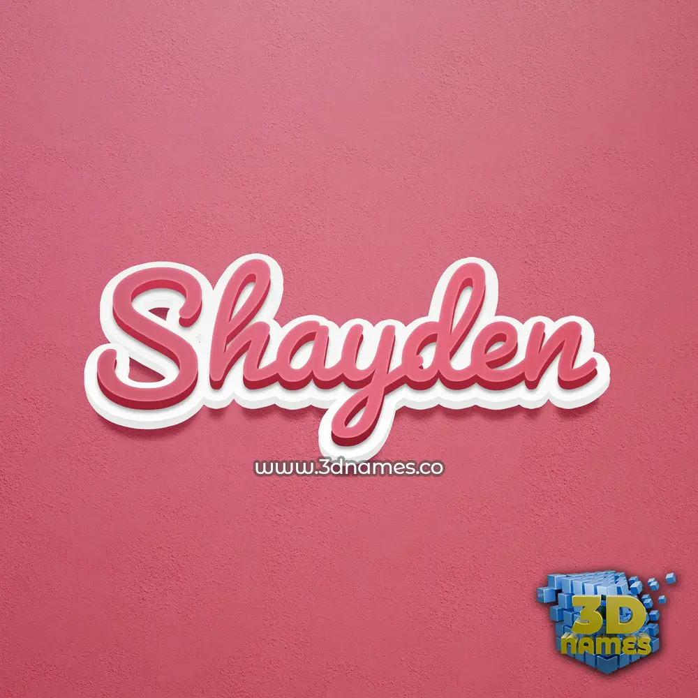 shayden in Red Scribble style - 3D name wallpaper shayden in Red Scribble style - 3D name wallpaper