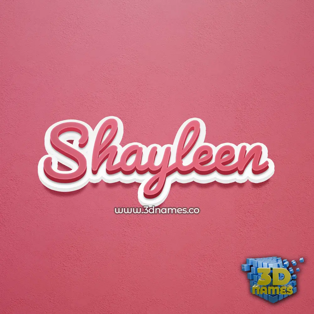 shayleen in Red Scribble style - 3D name wallpaper