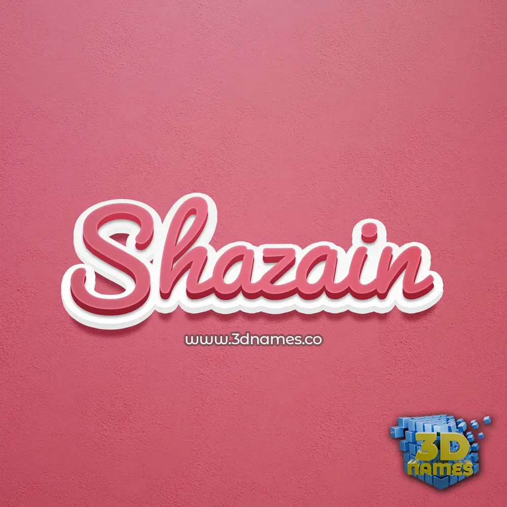 shazain in Red Scribble style - 3D name wallpaper shazain in Red Scribble style - 3D name wallpaper