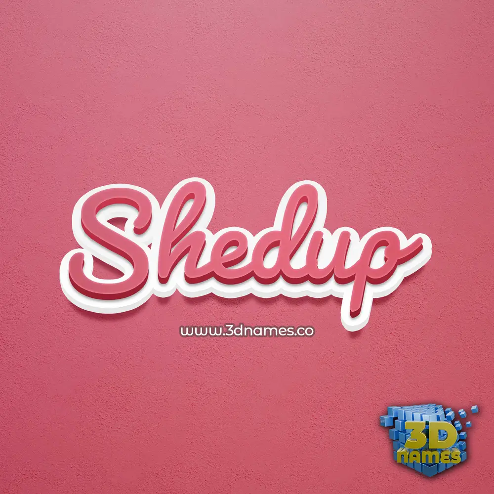 shedup in Red Scribble style - 3D name wallpaper shedup in Red Scribble style - 3D name wallpaper