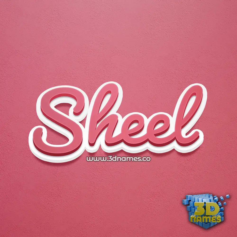 sheel in Red Scribble style - 3D name wallpaper