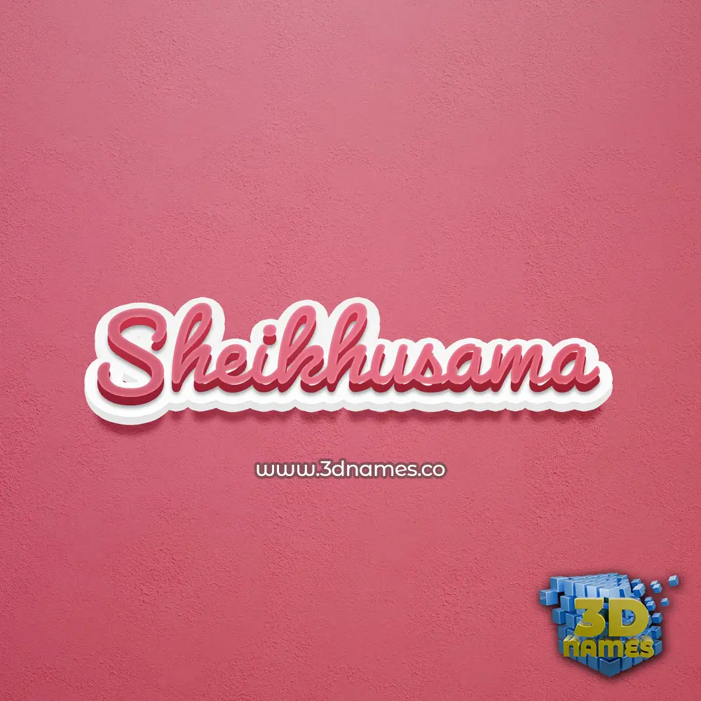 sheikhusama in Red Scribble style - 3D name wallpaper