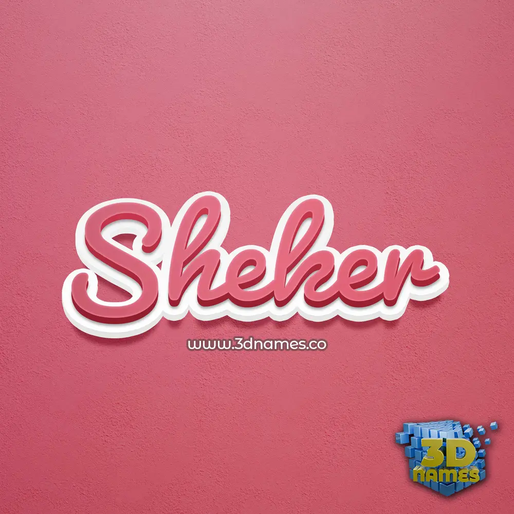 sheker in Red Scribble style - 3D name wallpaper sheker in Red Scribble style - 3D name wallpaper