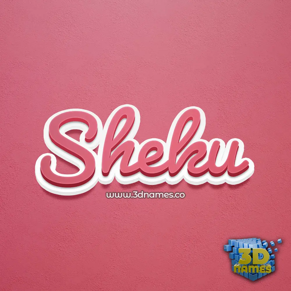 sheku in Red Scribble style - 3D name wallpaper sheku in Red Scribble style - 3D name wallpaper