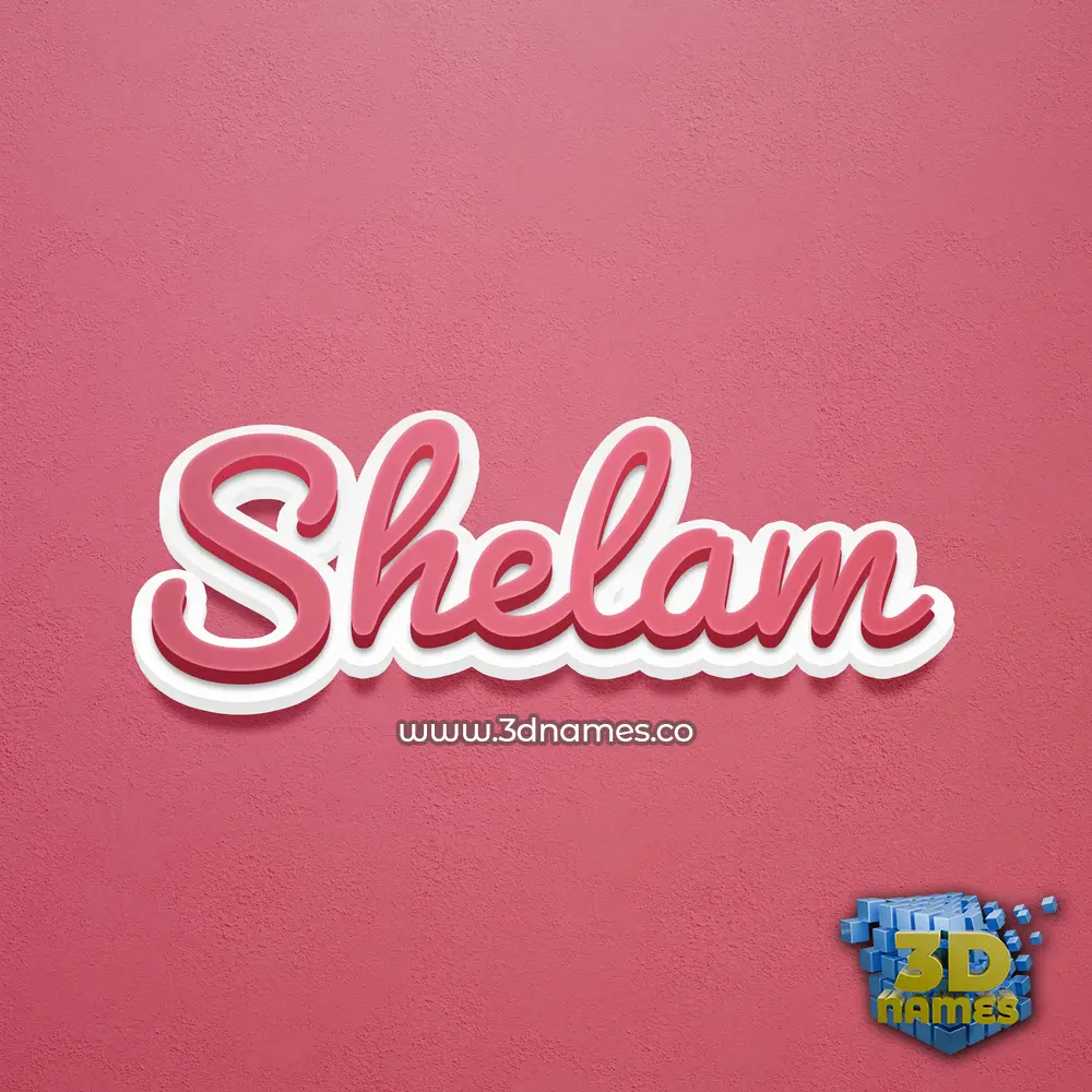 shelam in Red Scribble style - 3D name wallpaper shelam in Red Scribble style - 3D name wallpaper