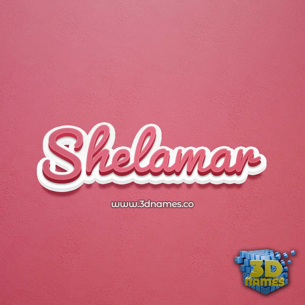 shelamar in Red Scribble style - 3D name wallpaper