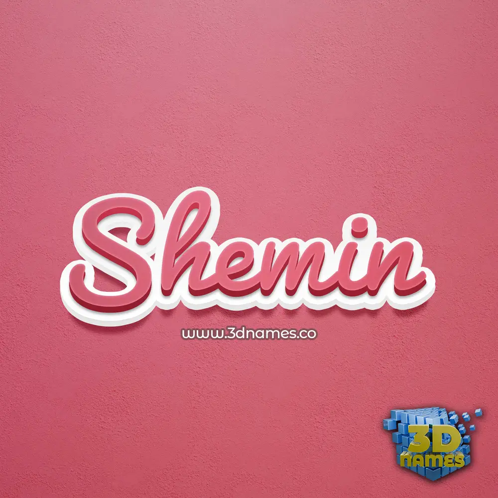 shemin in Red Scribble style - 3D name wallpaper