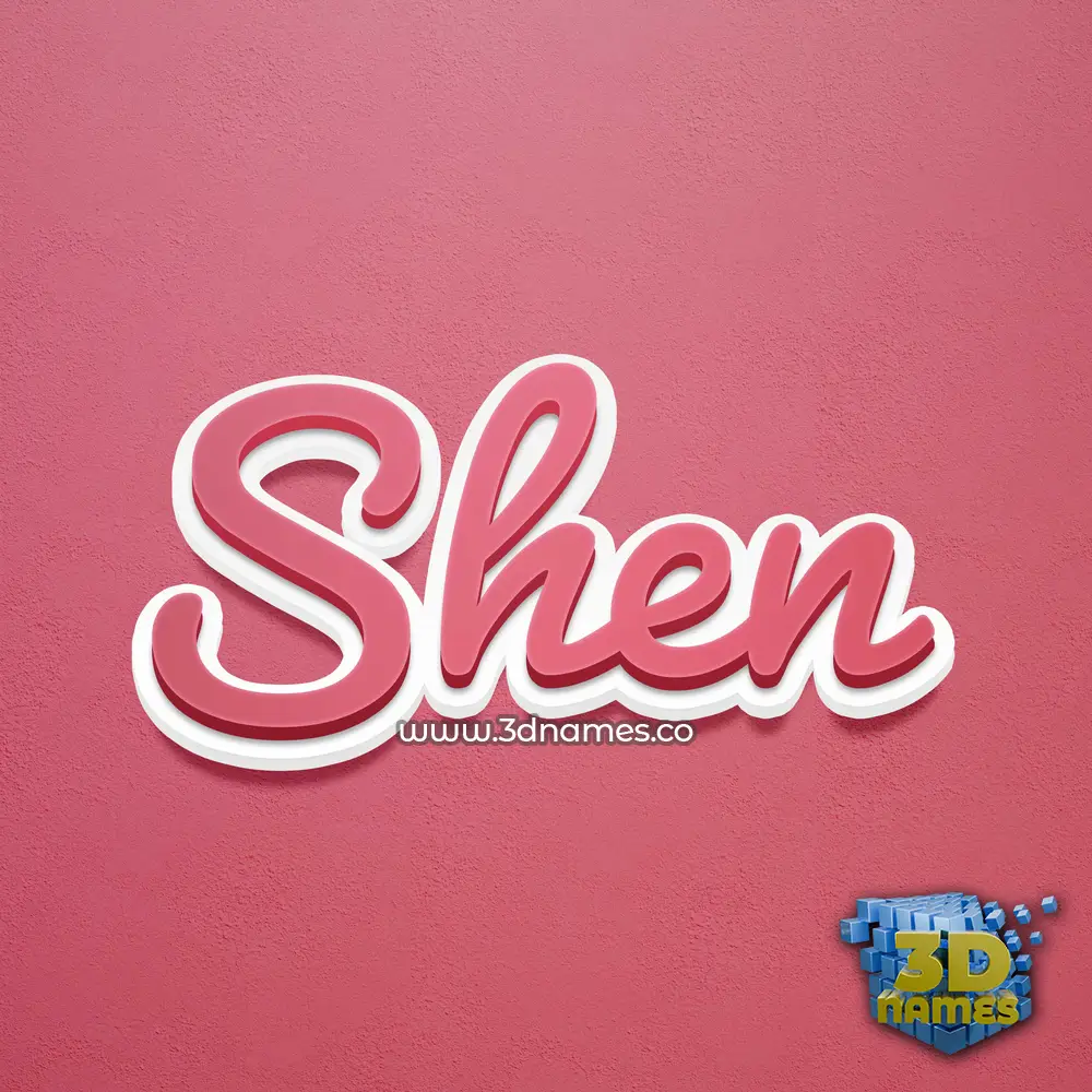 shen in Red Scribble style - 3D name wallpaper shen in Red Scribble style - 3D name wallpaper