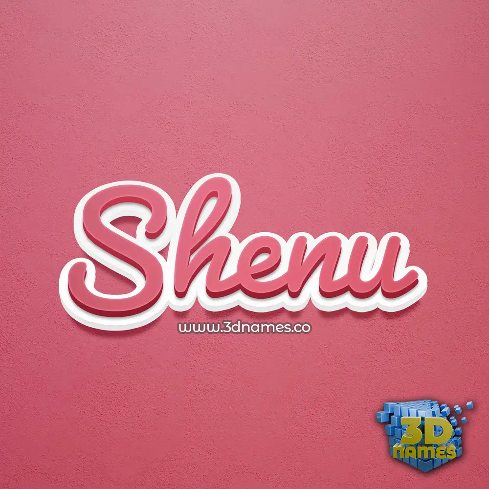 shenu in Red Scribble style - 3D name wallpaper shenu in Red Scribble style - 3D name wallpaper