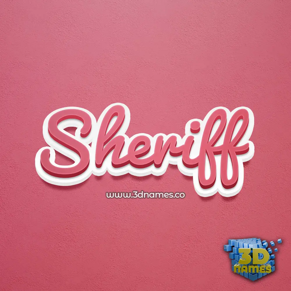 sheriff in Red Scribble style - 3D name wallpaper sheriff in Red Scribble style - 3D name wallpaper
