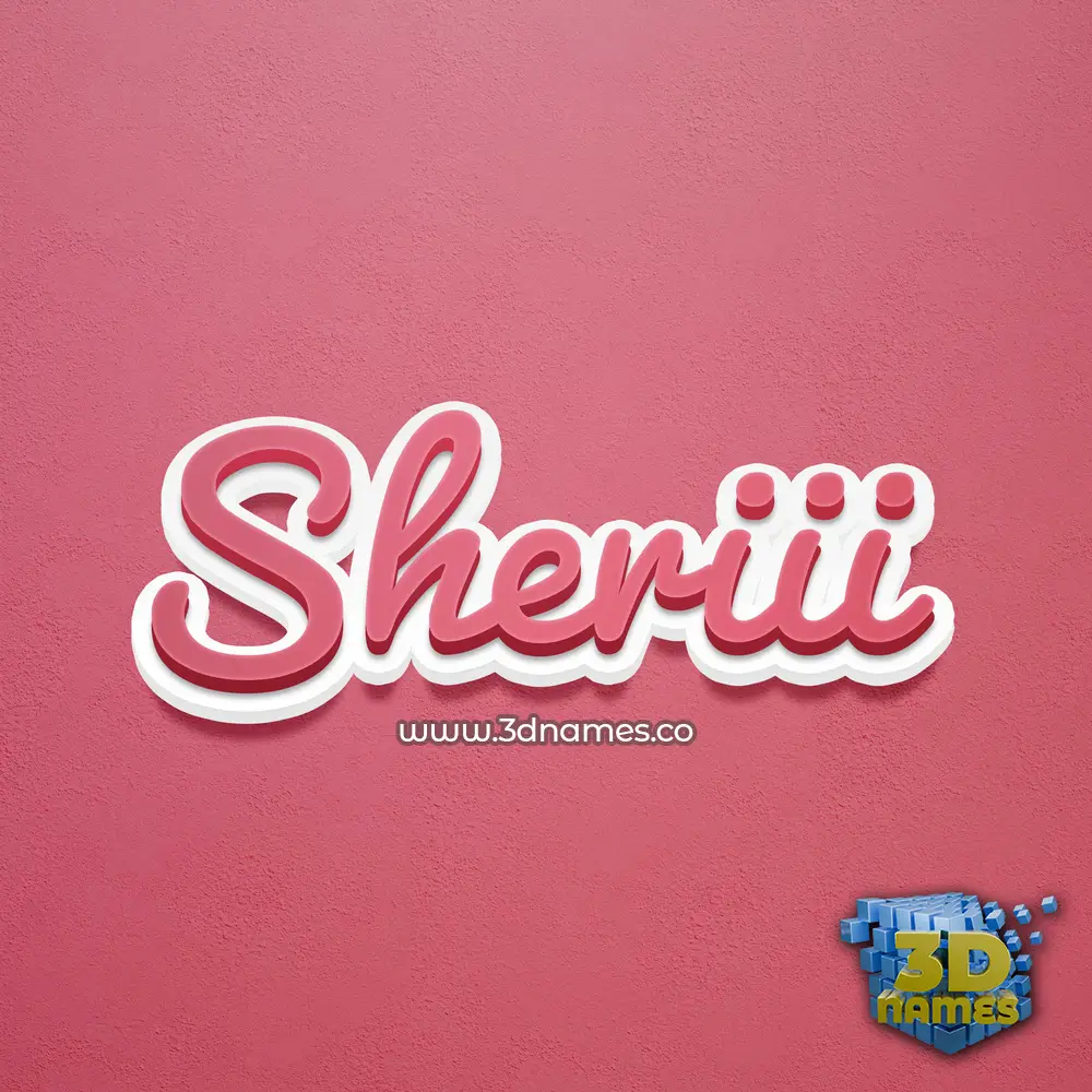 sheriii in Red Scribble style - 3D name wallpaper
