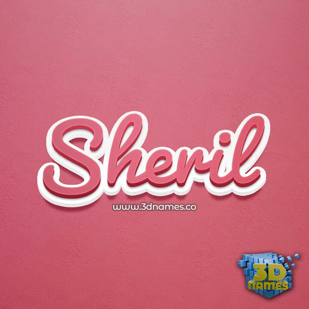 sheril in Red Scribble style - 3D name wallpaper sheril in Red Scribble style - 3D name wallpaper