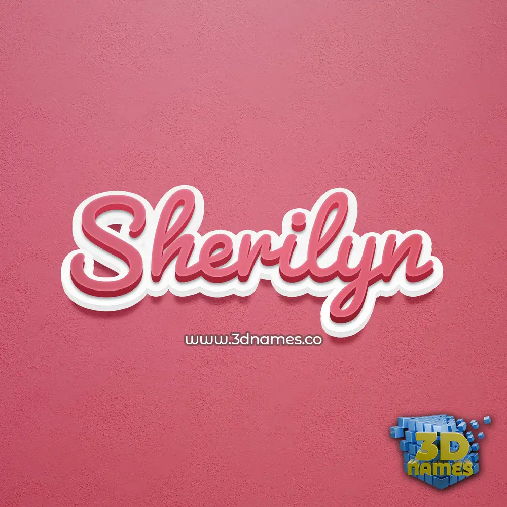 sherilyn in Red Scribble style - 3D name wallpaper