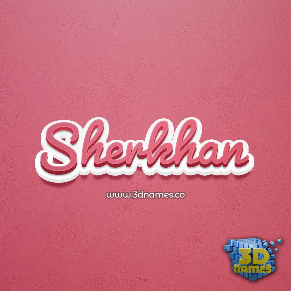 sherkhan in Red Scribble style - 3D name wallpaper sherkhan in Red Scribble style - 3D name wallpaper