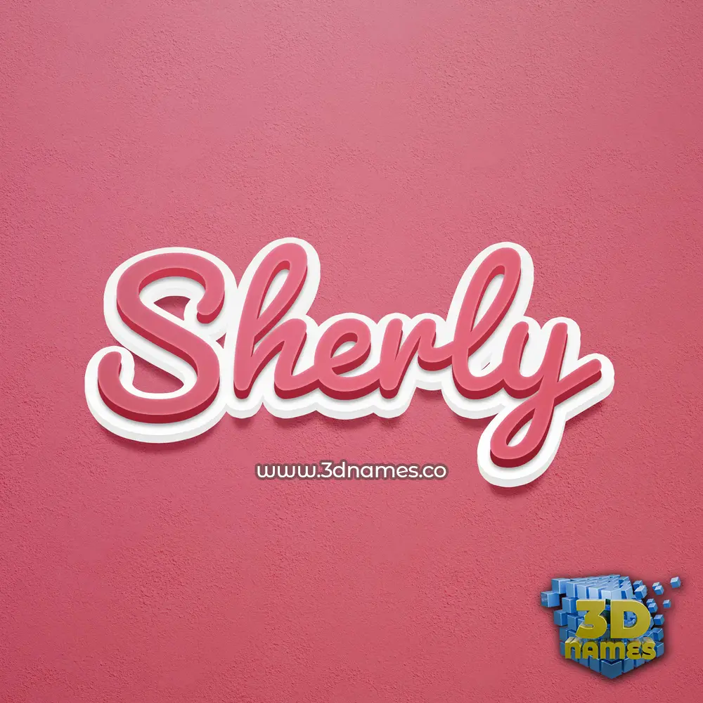 sherly in Red Scribble style - 3D name wallpaper sherly in Red Scribble style - 3D name wallpaper